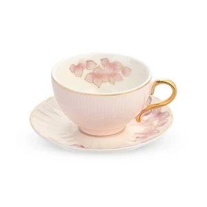 طقم قهوه تركى، 12 قطعه ل 6 اشخاص، بورسلين - وردي