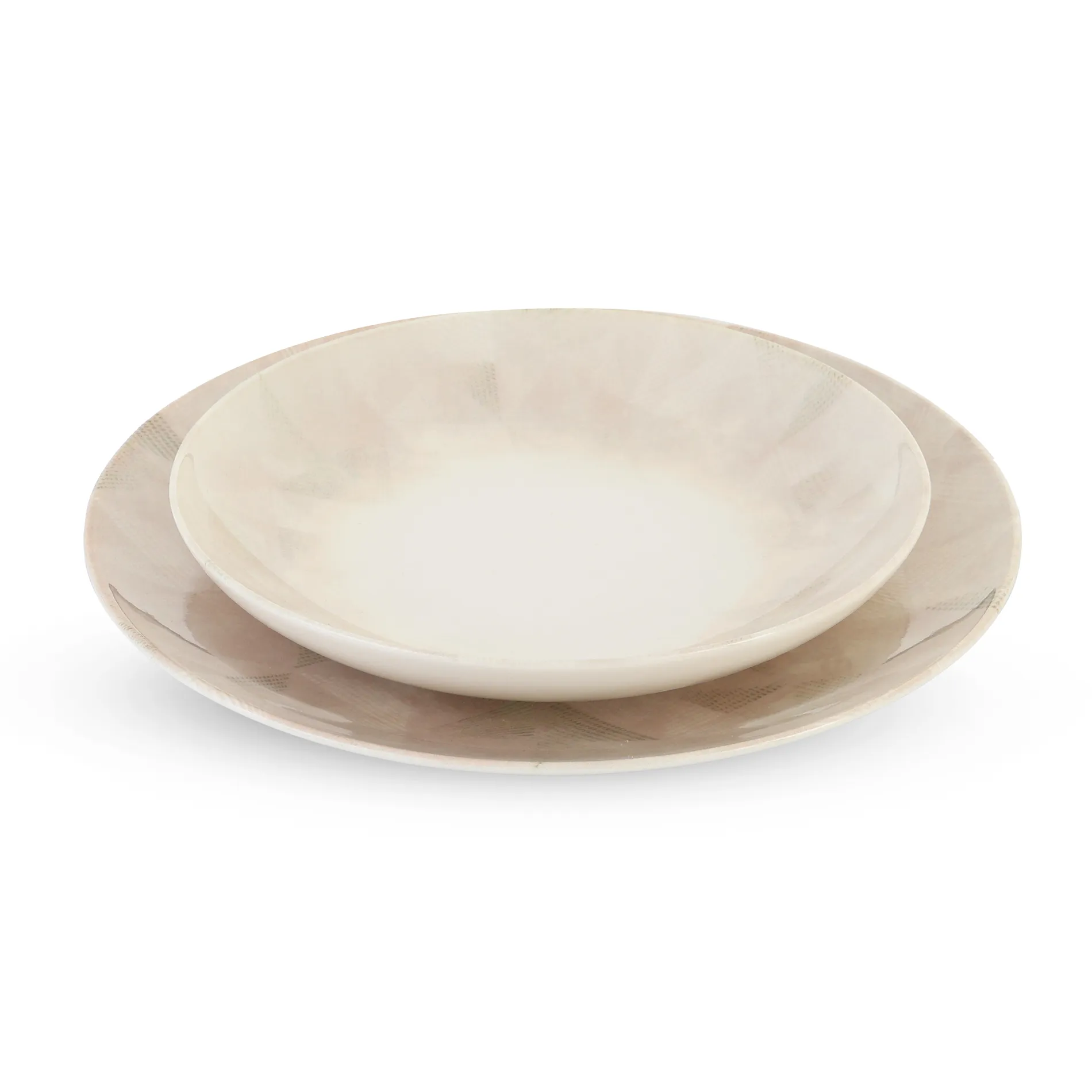 طقم عشاء بورسلين، 24 قطعه ل 6 افراد - زيتونى من بورسر