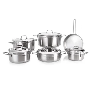 طقم حلل الفا اكس لارج، 11 قطعة، ستانلس ستيل، فضي من كركماز