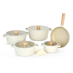 طقم اوانى الطبخ فيكا، 11 قطعة، سيراميك، كوري - رملى من نيوفلام