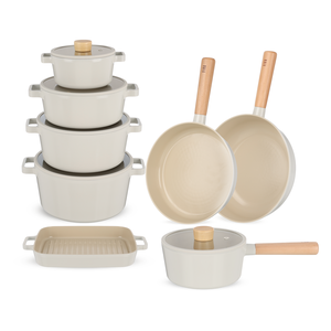 طقم اوانى الطبخ فيكا ، 15 قطعه، سيراميك كوري - رملى من نيوفلام 