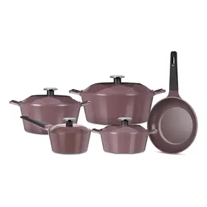 طقم حلل تيتانيوم نيوفلام، 9 قطعة، كوري - نبيتي