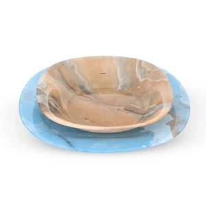 طقم عشاء مربع، 46 قطعة ، اركوبيركس - ازرق من لومينارك