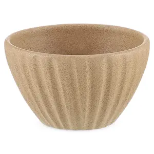 بولة شوربه، مقاس 12 سم، صناعة يدويه، فخار طبيعى - بيج مطفى 