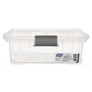 Titiz Layered Food Container with Lock, 1000ml, Made In turkey, Plastic - Transparent