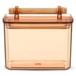 باولو حافظه طعام بغطاء، سعة 2100مل، اكريليك بيد خشب - عسلى من ويلينى