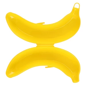 حافظة موز بقفل ، صناعه تركيه، بلاستيك - اصفر من تيتيز