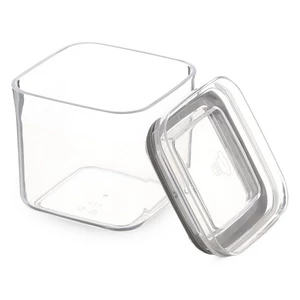 طقم حافظات طعام، 5 قطع باغطيه ، مربع الشكل، اكريليك - شفاف من فرى كوك
