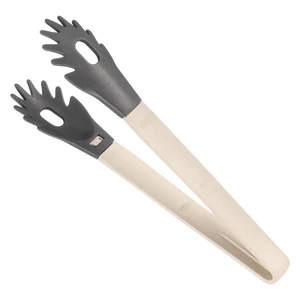 Free Cook Food Tong, Curved, Plastic with silicone - Beige